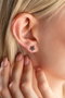 Heliophilia Silver Pendientes de Plata de Ley 925 Negros Stud NRZ99417